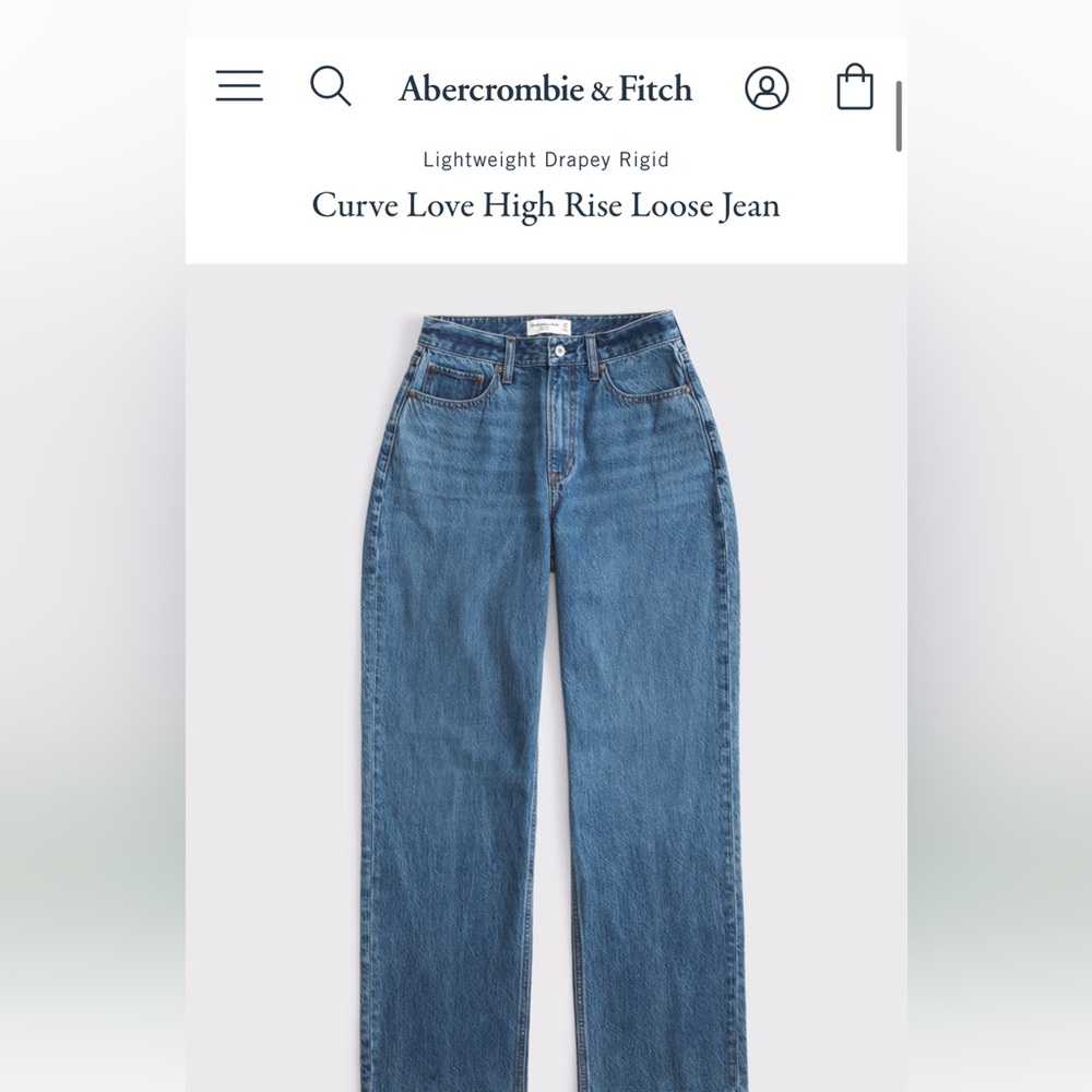 Abercrombie and Fitch- the loose high rise denim jean curve love !